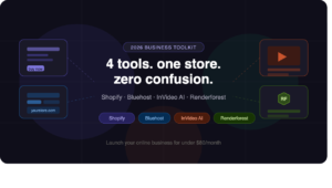 4 Best Business Tools to Launch an Online Store in 2026: Shopify, Bluehost, InVideo and Renderforest